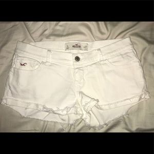 Hollister White Jean Shorts